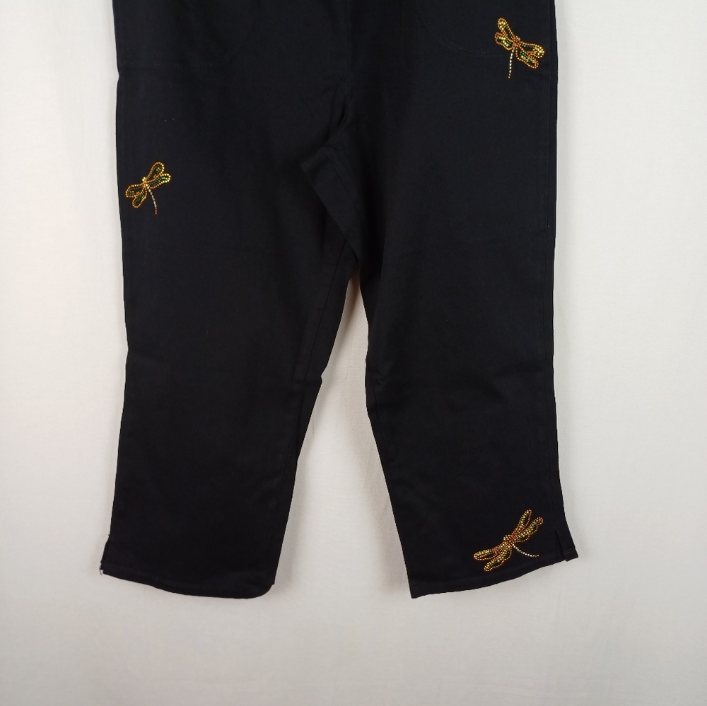 Nwot Quacker Factory Regular Dragonfly Cropped Le… - image 2